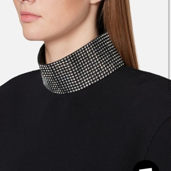 Christopher Kane black ribbed jersey dress with crystals NEW nwt made in Italy - Picture 5 of 13